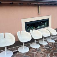 Sedia girevole con base a disco stile moderno