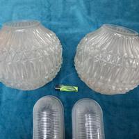    5 Coppe vetro/cristallo per lampade 