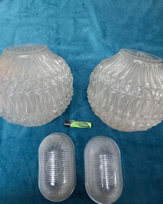    5 Coppe vetro/cristallo per lampade 