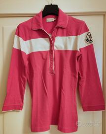 Polo da donna Moncler fucsia 