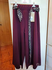 Pantaloni culotte bordeaux