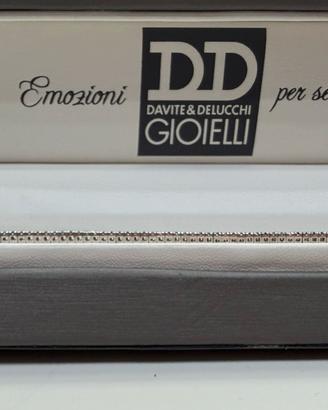 Braciale Tennis oro bianco Diamanti e smeraldi