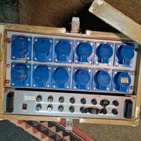 centralina luci sgm con flight case baule cavo sgm