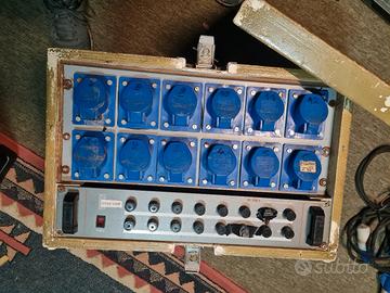 centralina luci sgm con flight case baule cavo sgm