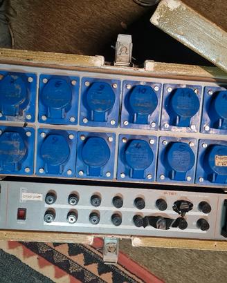centralina luci sgm con flight case baule cavo sgm