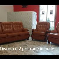 Salotto nuovo in vera pelle