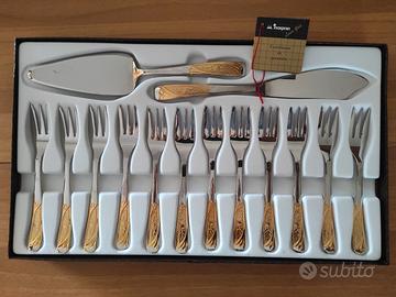 Servizio Dolce Vintage INOXPRAN "Linea Gold"
