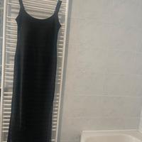 Vestito a bretelle nero e lurex