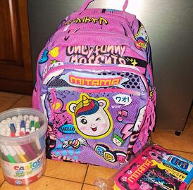 zaino mitama scuola set stock astuccio pennarelli 