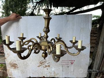 Lampadario in ottone