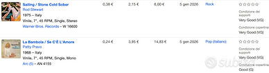 SECONDO Lotto Vinili 33 - 45 Giri
