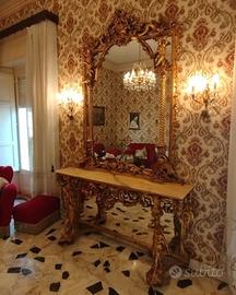 Magnifica consolle con specchio stile barocco
