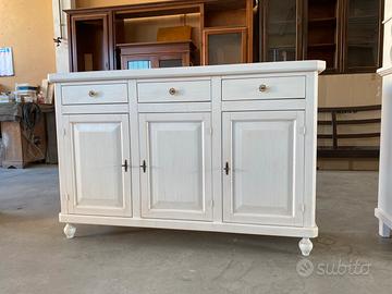 Credenza in legno nuova bianca