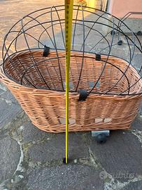 CESTA TRASPORTINO CANE PER BICICLETTA
