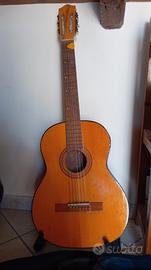 CHITARRA CLASSICA CON CUSTODIA NERA PER TRASPORTO 