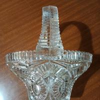 Cestello in vetro lavorato vintage