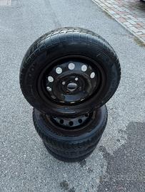 2 CERCHI R3 CON GOMME 165/70  R13 USATE