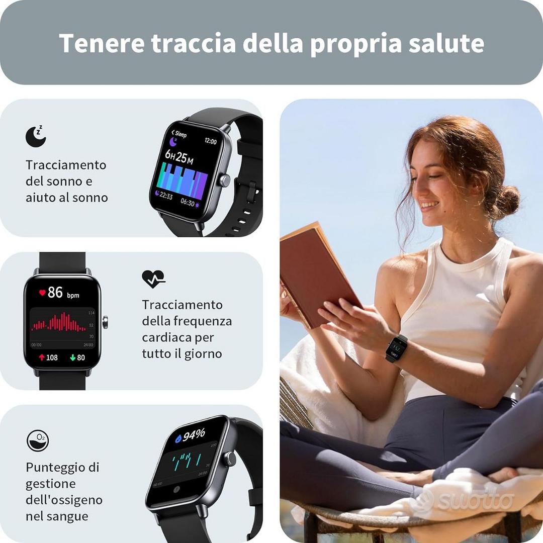 Smartwatch Uomo Donna Chiamate, 1.8 Alexa Integrato, Orologio Fitness  Tracker