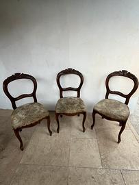3 sedie antiche