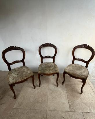 3 sedie antiche