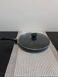 Padella moneta etnea e coperchio in vetro e inox