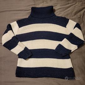 maglione dolcevita a righe tg. XS-M