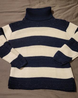 maglione dolcevita a righe tg. XS-M