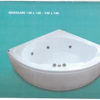 Guscia Angolare 130x130 acrilico bianco