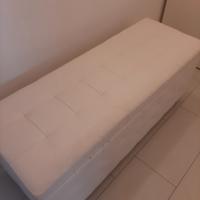 panca contenitore, bianca