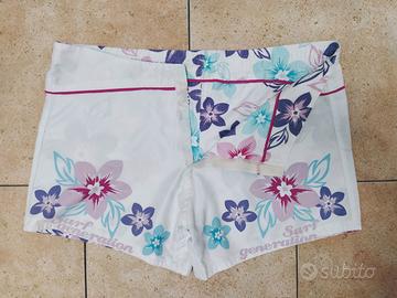 Pantaloncini da mare a fiori double-face