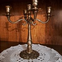 Candelabro ottone lucidato a mano, 5 POSTI. NUOVO