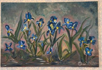 Quadro Iris Olio su tela 120x80 cm