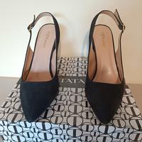 Scarpe décolleté nere con tacco, tg 40