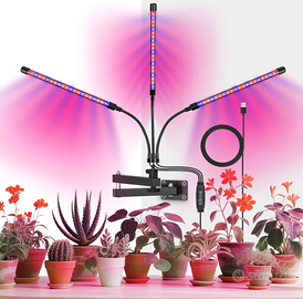 Lampada per piante da parete a 3 teste