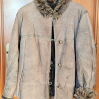 Giacca shearling da donna, taglia M, colore beige