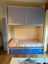 Cameretta 2 letti a ponte e cabina Moretti Compact