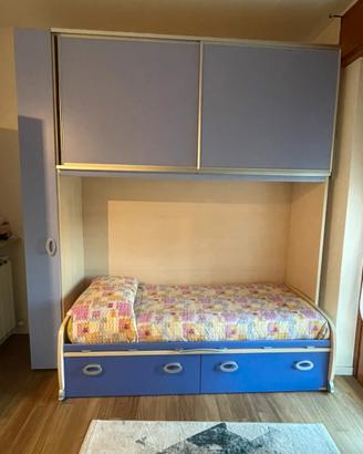 Cameretta 2 letti a ponte e cabina Moretti Compact