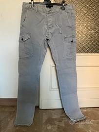 pantalone slim cargo uomo taglia 46