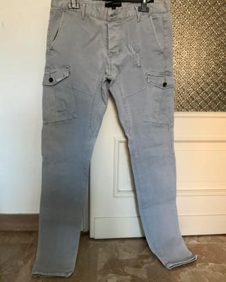 pantalone slim cargo uomo taglia 46