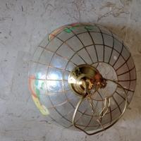 lampadario madreperla con decori frutta