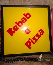 Insegna luminosa Kebab e Pizza