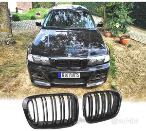 GRIGLIA BMW E46 98-01 LOOK M PERFORMANCE NERO LUCI