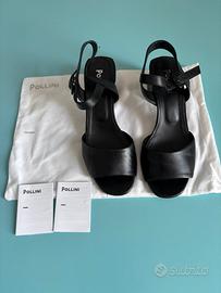 Sandali Pollini neri – pelle, tacco comodo