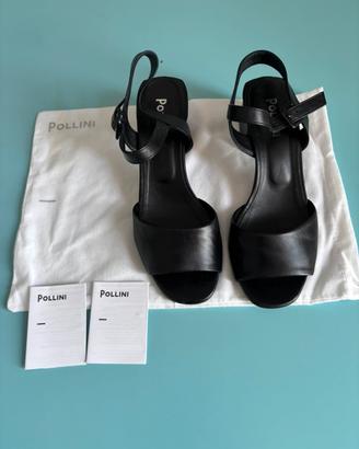 Sandali Pollini neri – pelle, tacco comodo
