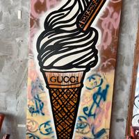 Quadro moderno Pop Art, dipinto a mano “Gelato”