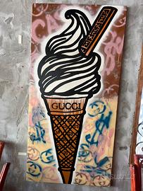 Quadro moderno Pop Art, dipinto a mano “Gelato”