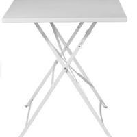 Tavolo 60x60 pighevole in metallo bianco