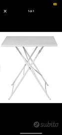 Tavolo 60x60 pighevole in metallo bianco