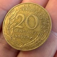 Moneta 20 Centimes Francia 1981 - Marianne