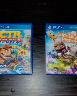 giochi per Ps4 CTR e Little Big Planet 3